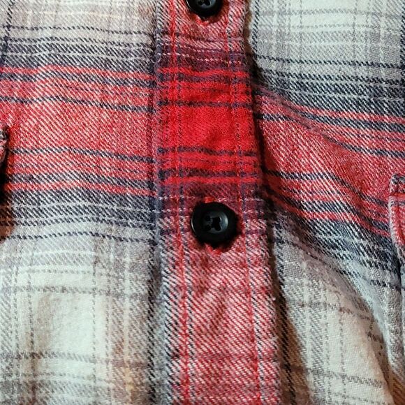 Old Navy men's long‎ sleeve button up plaid flannel - Picture 3 of 7